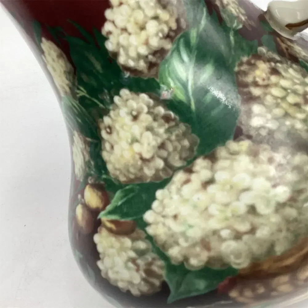 VTG Lisa White Arts Hydrangea Collection Ceramic Pitcher Vase 10